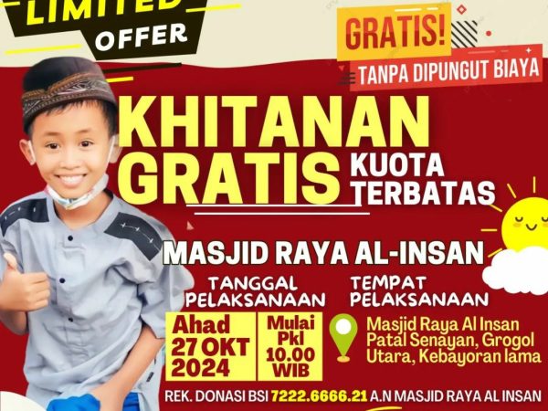 Khitanan Gratis (Kuota Terbatas)