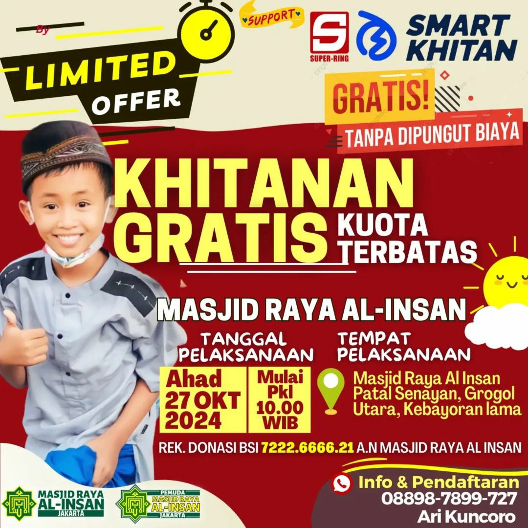 Khitanan Gratis (Kuota Terbatas)