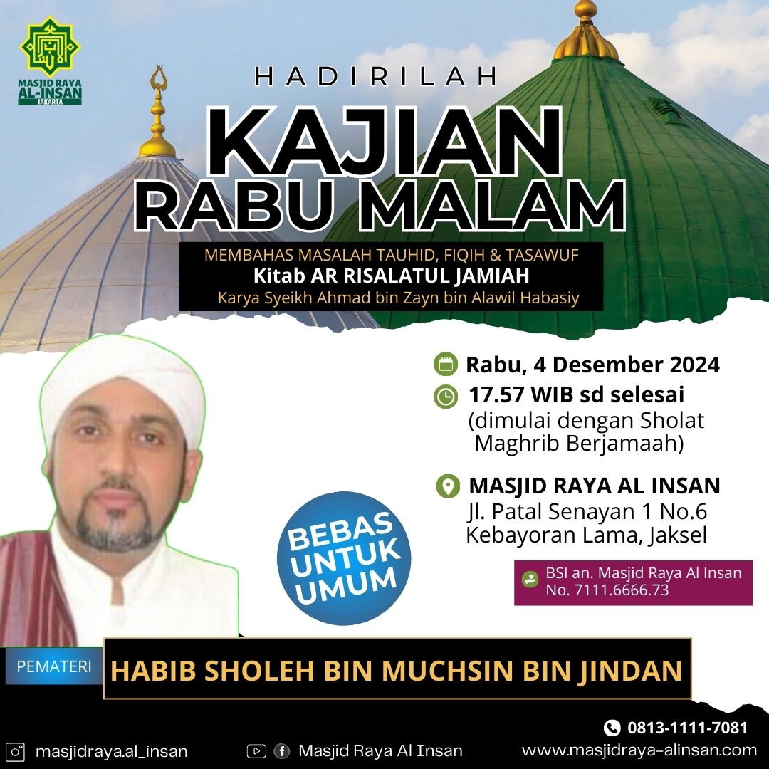 Kajian Rabu Malam bersama HABIB SHOLEH BIN MUCHSIN BIN JINDAN