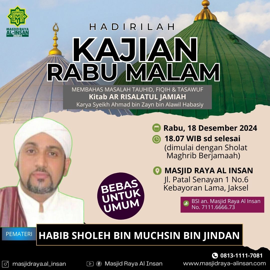 Kajian Rabu Malam bersama HABIB SHOLEH BIN MUCHSIN BIN JINDAN