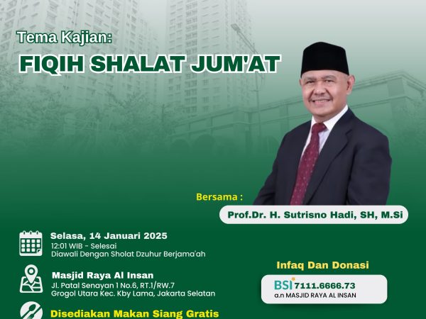 KAJIAN ISLAM SELASA SIANG dgn tema "FIQIH SHALAT JUM'AT"